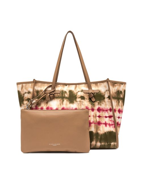 Shopping bag Marcella in tessuto semilucido stampato tye dye Clay GIANNI CHIARINI | BS 6850/COMM FEZVAR.CLAY